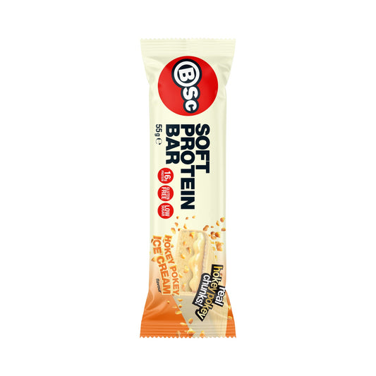 BSc Soft Protein Bar 55g Hokey Pokey Ice Cream Front