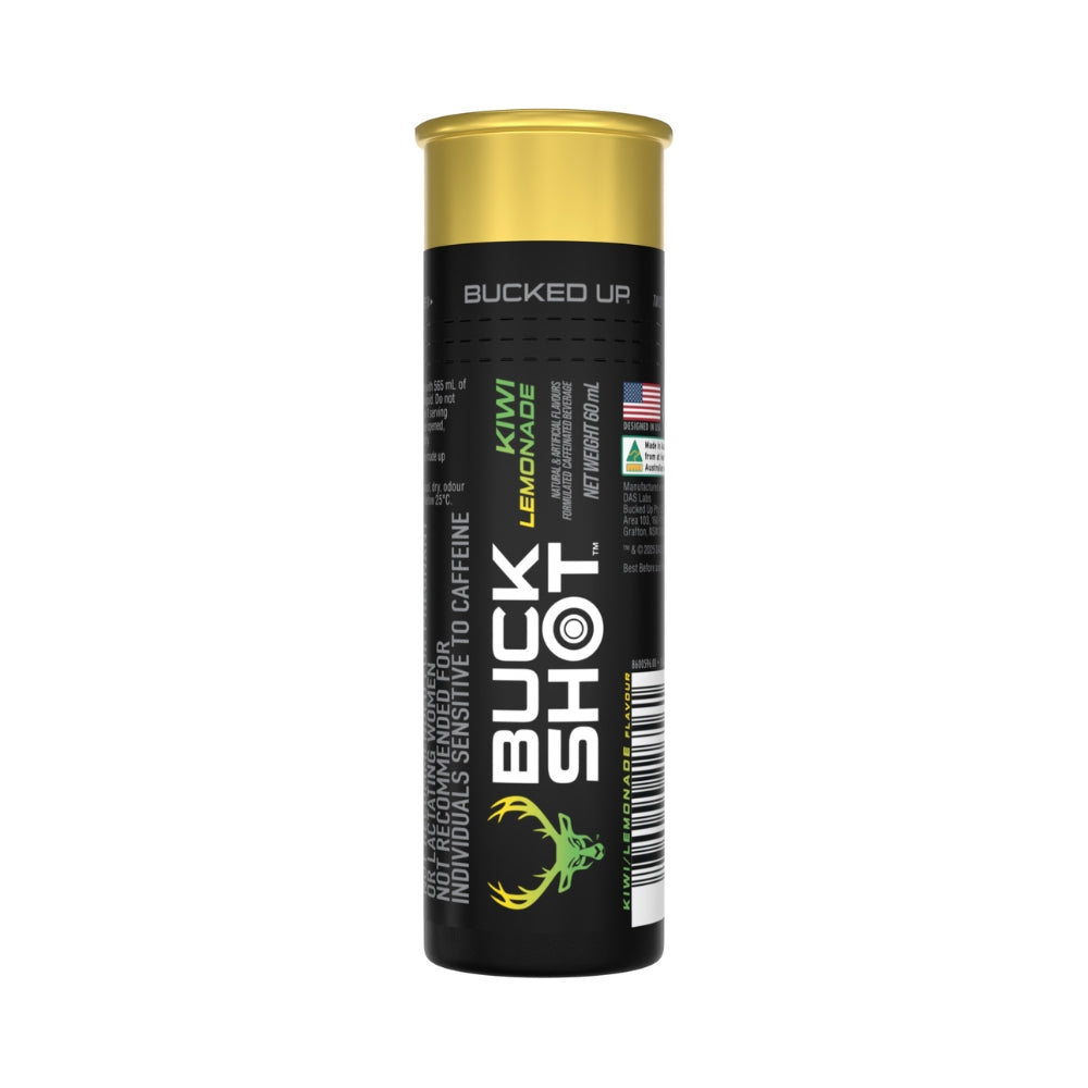 Bucked Up Buck Shot Kiwi Lemonade Pre-Workout Shot 60ml