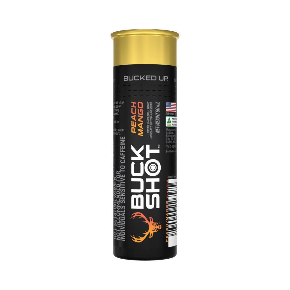 Bucked Up Buck Shot Peach Mango Pre-Workout Shot 60ml