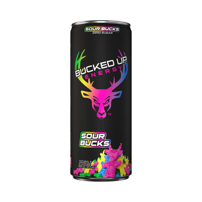 Bucked Up Energy Drink 355ml Sour Bucks Can Front