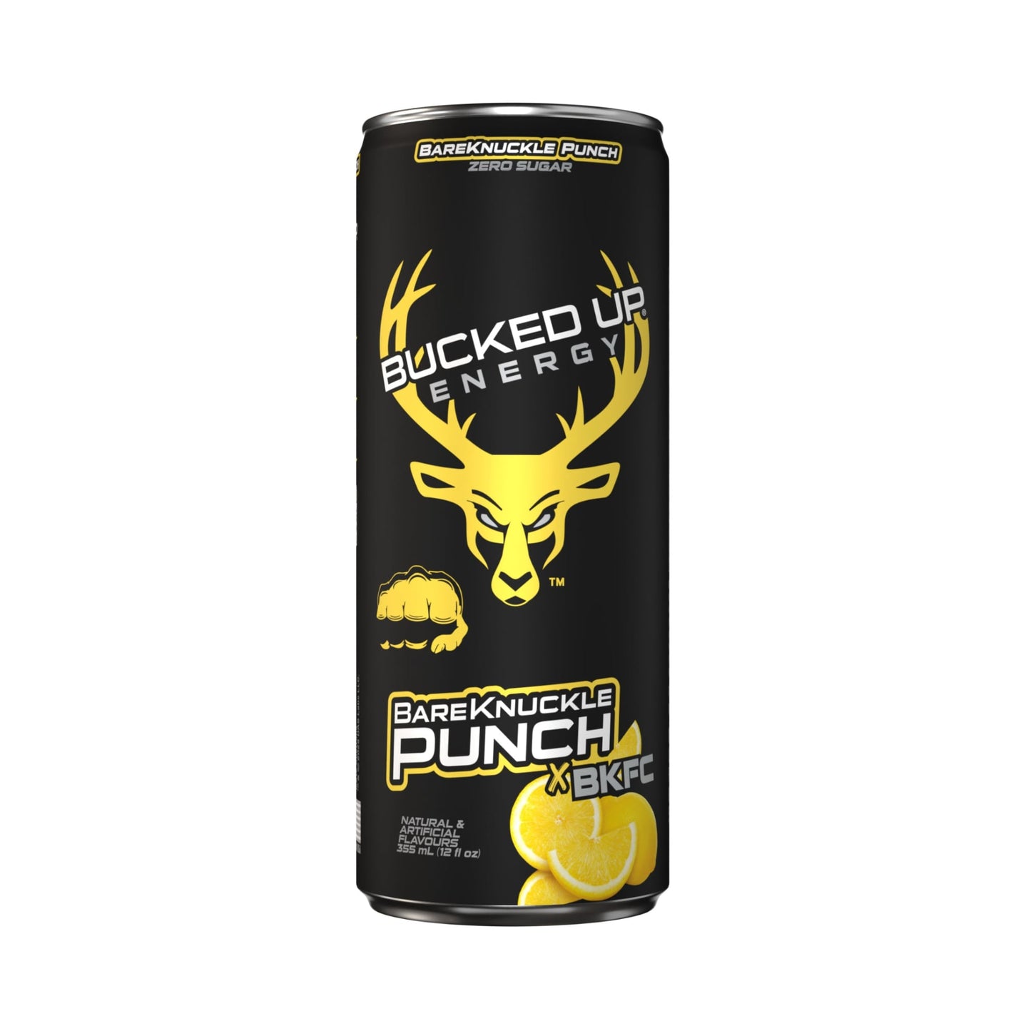 Bucked Up Energy Drink 355ml Bare Knuckle Punch - 12 Pack