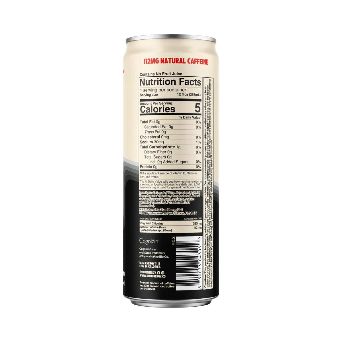 BUM Energy Drink RTD 355ml Cola - 12 Pack