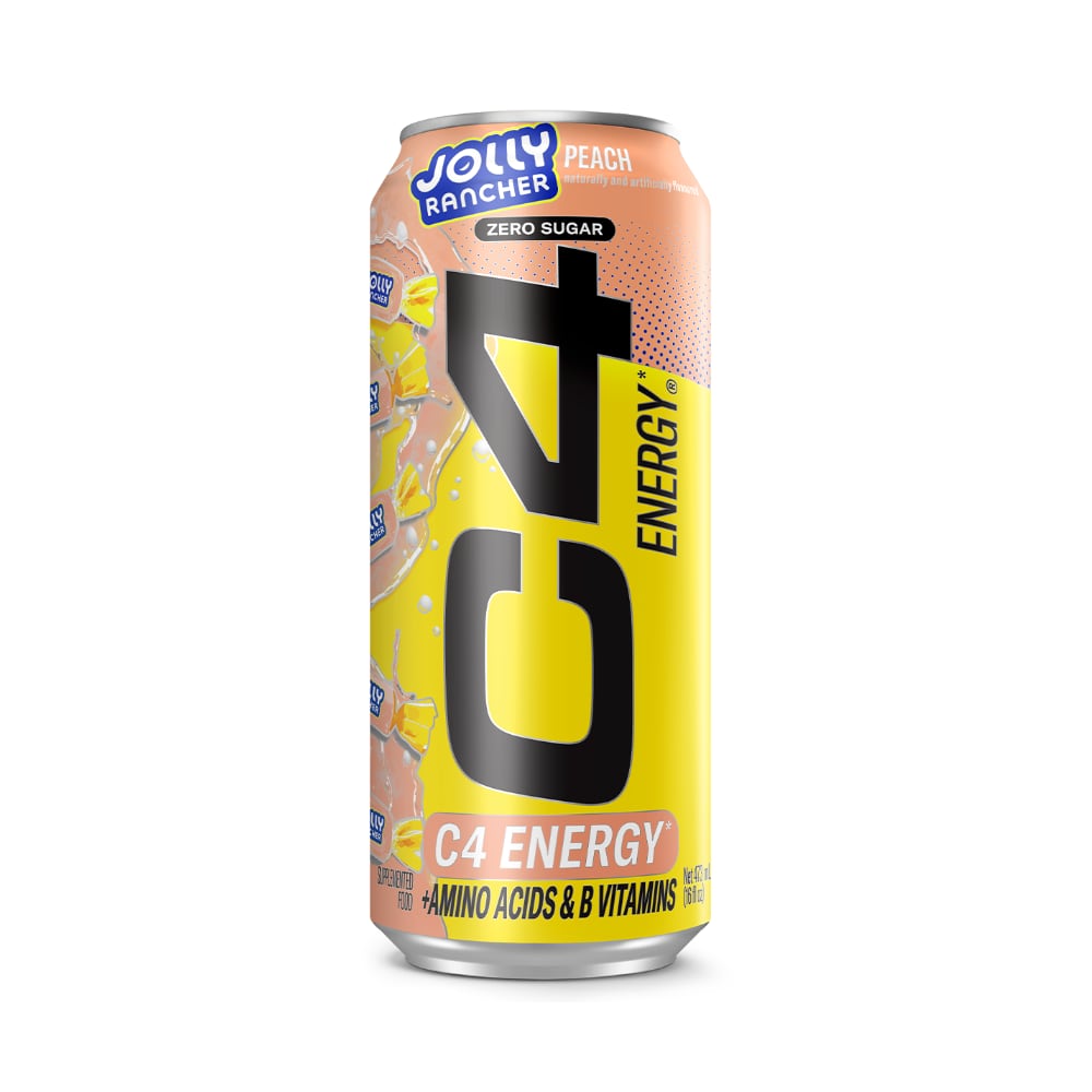 C4 Carbonated RTD 473ml Jolly Rancher Peach - 12 Pack