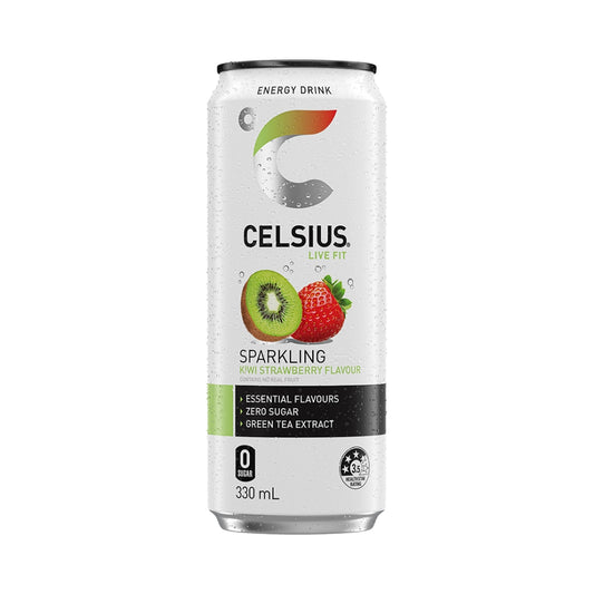 CELSIUS Sugar Free Energy Drink 330ml Strawberry Kiwi - 24 Pack