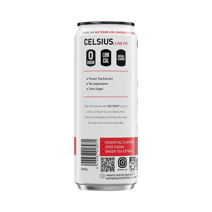 CELSIUS Sugar Free Energy Drink 330ml Watermelon Lemonade - 24 Pack