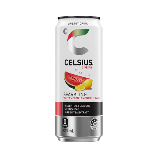 CELSIUS Sugar Free Energy Drink 330ml Watermelon Lemonade - 24 Pack