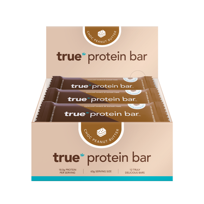 True Protein 63g Choc Peanut Butter Protein Bar - 12 pack