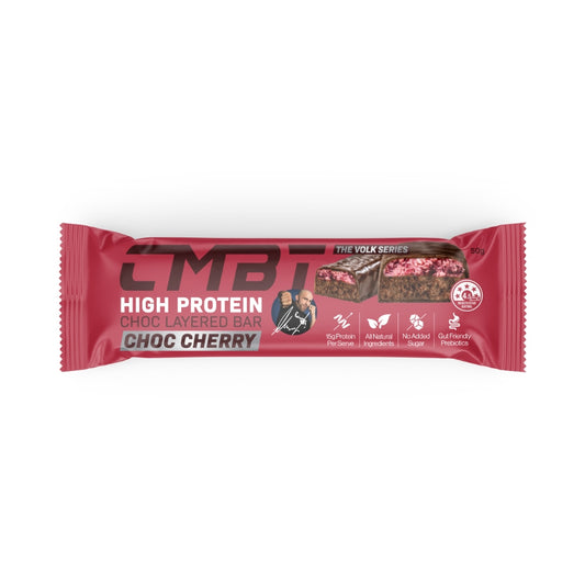 CMBT Volk Series protein choc layered 50g bar cherry coconut 12 pack