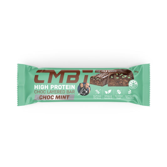 CMBT Volk Series protein choc layered 50g bar choc mint 12 pack