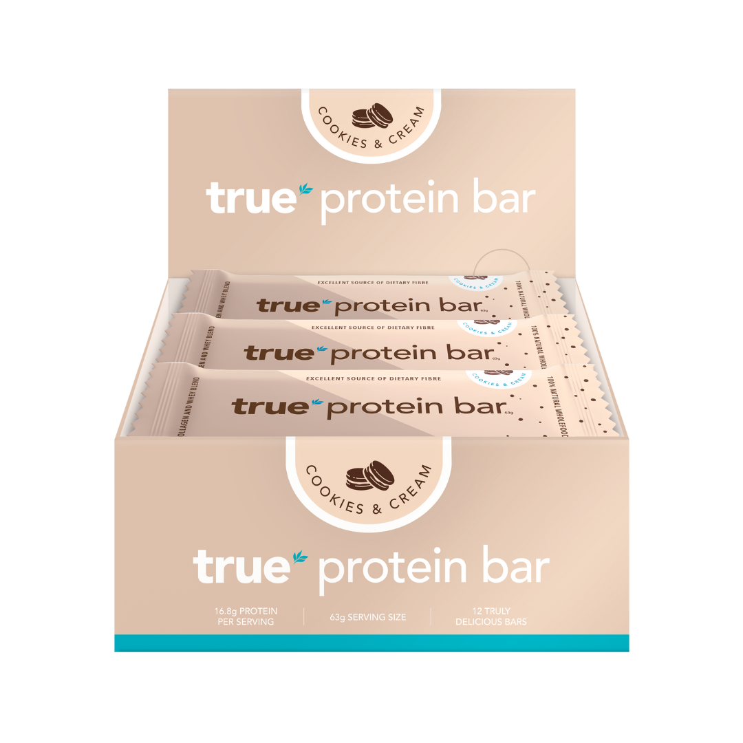 True Protein 63g Cookies & Cream Protein Bar - 12 pack