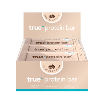 True Protein 63g Cookies & Cream Protein Bar - 12 pack