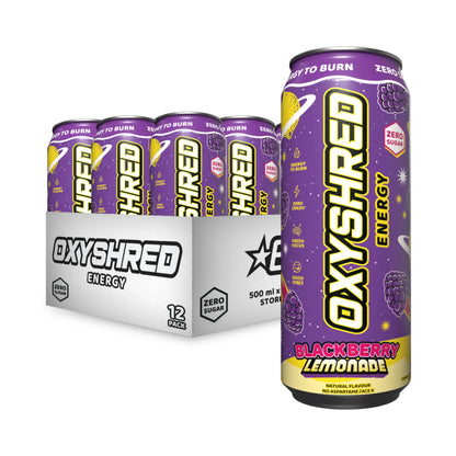 Oxyshred Energy 500ml RTD Blackberry Lemonade 12 pack