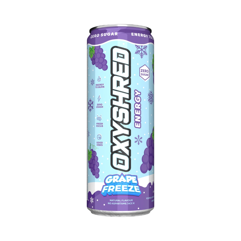 EHPlabs Oxyshred Ultra Energy RTD 355ml Grape Freeze Can Front