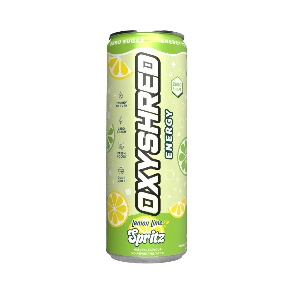 EHPlabs Oxyshred Ultra Energy RTD 355ml Lemon Lime Spritz Can Front