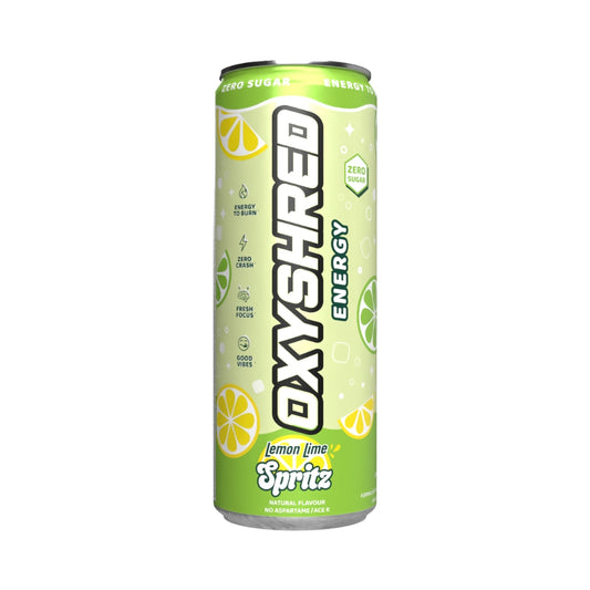 EHPlabs Oxyshred Ultra Energy RTD 355ml Lemon Lime Spritz Can Front