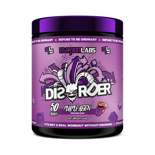 Faction Labs DISORDER Pre Workout 50 Serves - Purple Reign