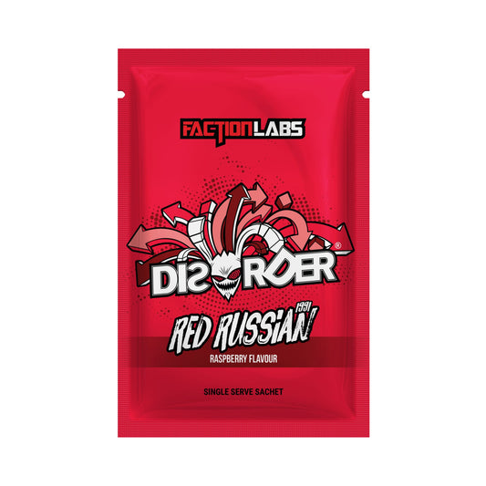 Faction Labs DISORDER Pre-Workout 8g Sachet Red Russian - 10 Pack