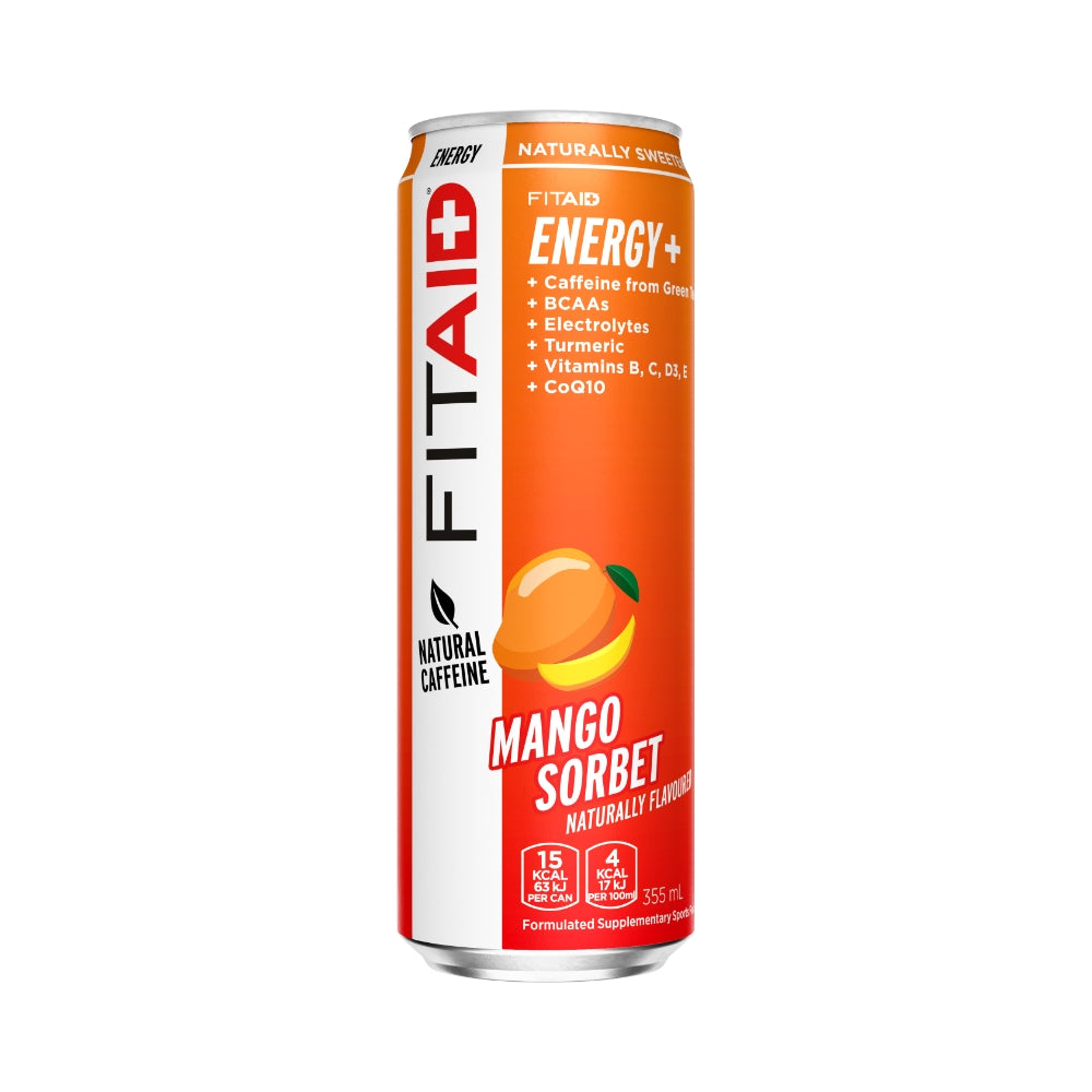 FITAID Energy 355ml Mango Sorbet - 12 Pack