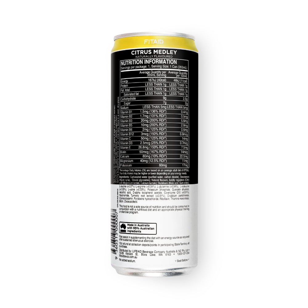 FITAID Athletic Recovery 355ml Citrus Medley - 12 Pack