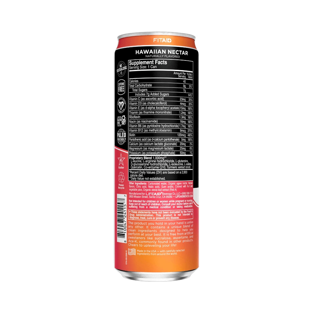 FITAID Sports Recovery 355ml Hawaiian Nectar - 12 Pack