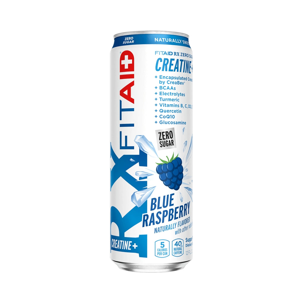 FITAID RX ZERO Recovery + Creatine 355ml - Blue Raspberry - 12 Pack