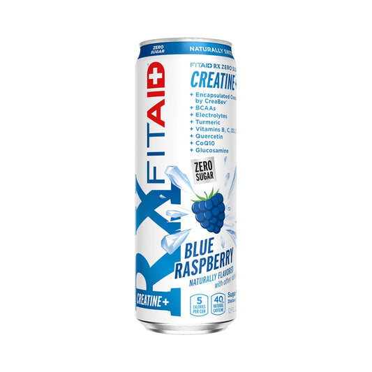 FITAID RX ZERO Recovery + Creatine 355ml - Blue Raspberry - 12 Pack
