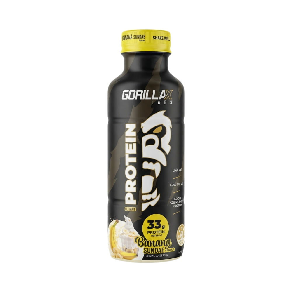Gorilla X Labs Ultimate Protein RTD 450ml Banana Sundae Bottle Front