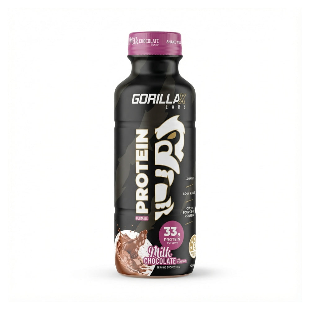 Gorilla X Labs Ultimate Protein RTD 450ml Milk Chocolate Bottle Front