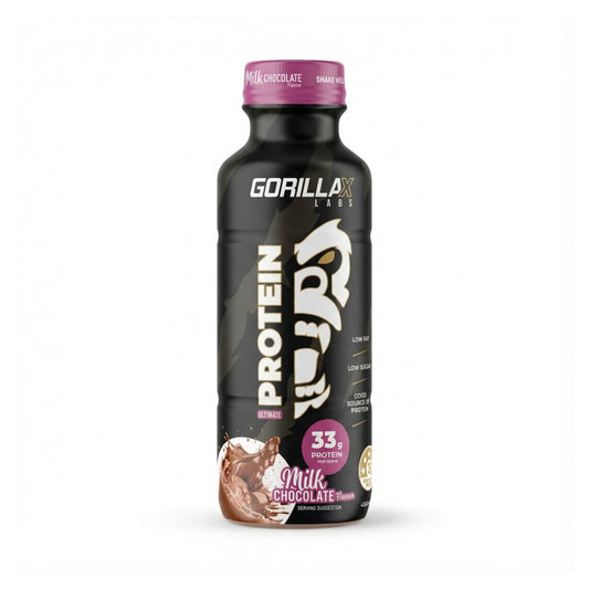 Gorilla X Labs Ultimate Protein RTD 450ml Milk Chocolate Bottle Front