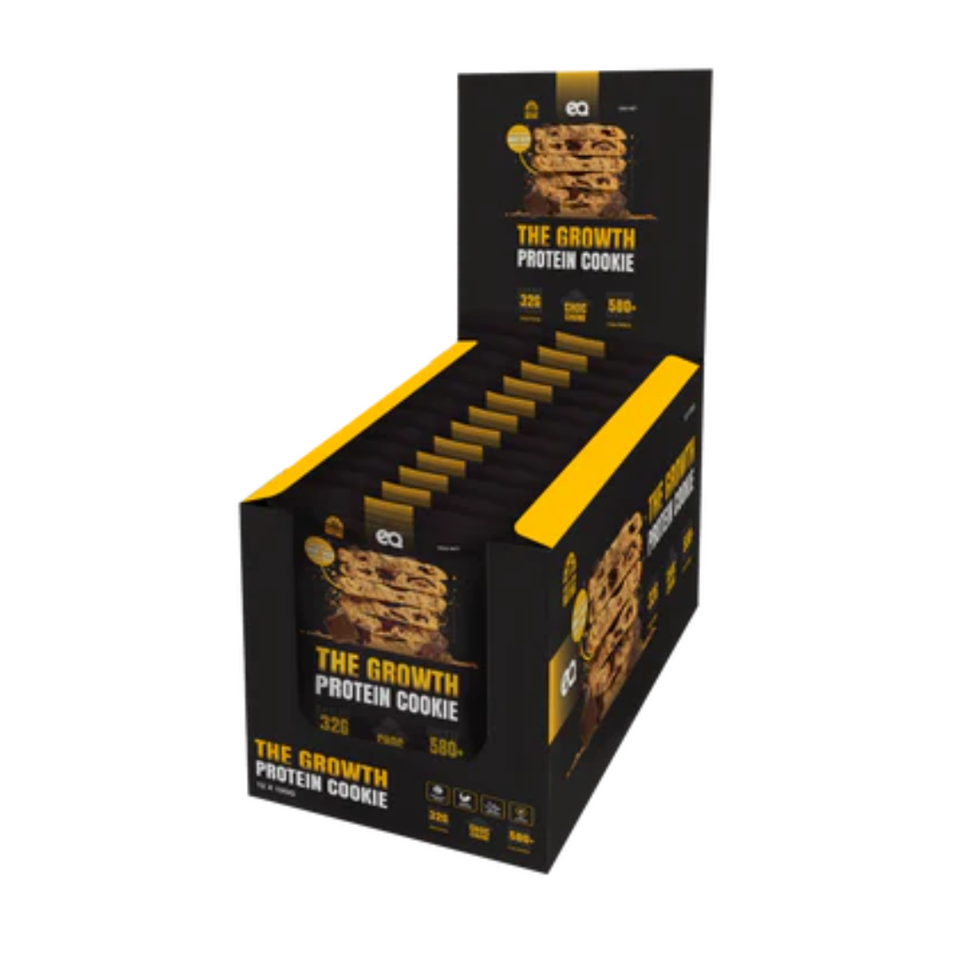 NEW EQ Growth Protein Cookie 130g Choc Chip - 12 Pack