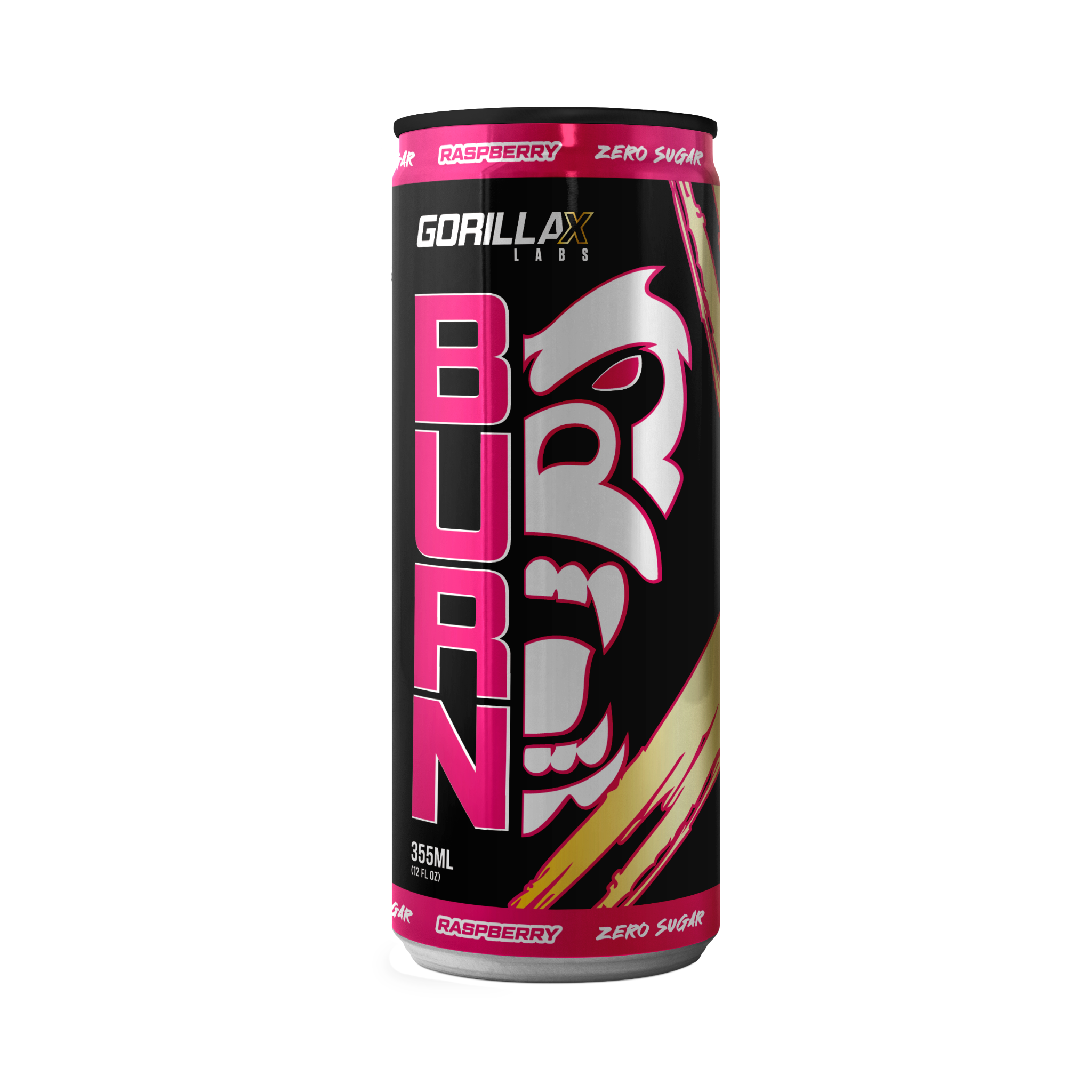 Gorilla X Labs BURN RTD 355ml Raspberry - 12 Pack – Fitness Vending