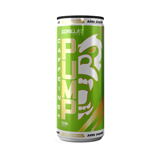Gorilla X Labs PUMP + Caffeine RTD 355ml Lime Cordial - 12 Pack