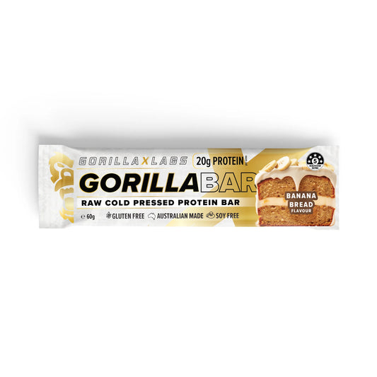 Gorilla X Labs 60g Gorilla Bar Banana Bread - 12 Pack