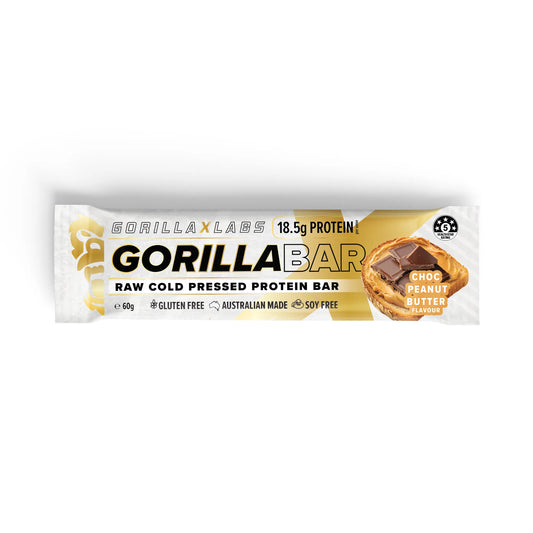 Gorilla X Labs 60g Gorilla Bar Choc Peanut Butter - 12 Pack