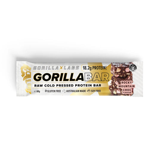 Gorilla X Labs 60g Gorilla Bar Rocky Mountain Choc - 12 Pack