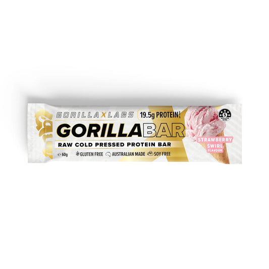 Gorilla X Labs 60g Gorilla Bar Strawberry Swirl - 12 Pack