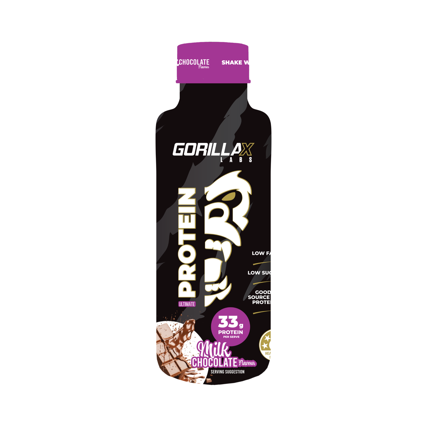 Gorilla X Labs Ultimate Protein RTD 450ml Milk Chocolate - 12 Pack