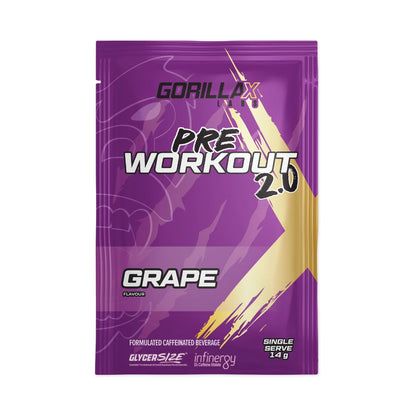Gorilla X Labs Pre-Workout Sachet Grape - 10 pack