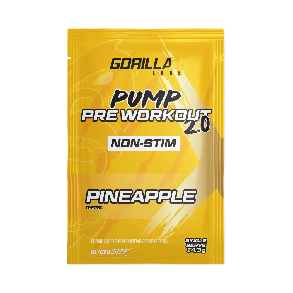 Gorilla X Labs Pre-Workout Non-Stim Sachet Pineapple  - 10 pack
