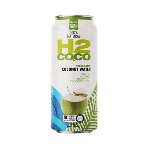 H2 COCO Pure Coconut Water 500ml Can - 12 Pack