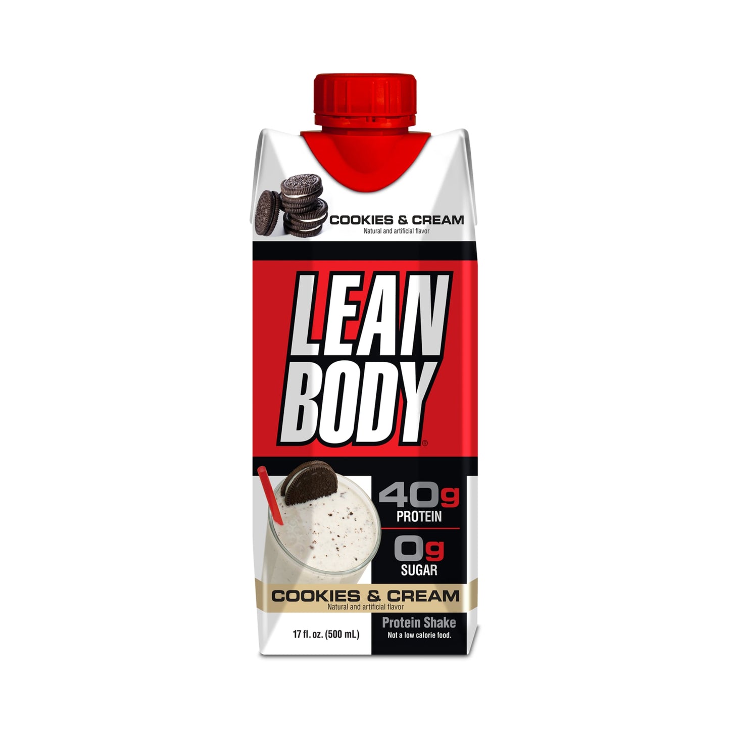 Lean Body 40g Protein RTD 500ml Cookies & Cream - 12 Pack