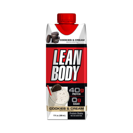 Lean Body 40g Protein RTD 500ml Cookies & Cream - 12 Pack