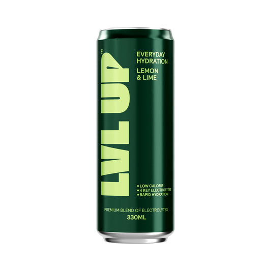 LVL UP Everyday Hydration RTD 330ml Lemon & Lime Can Front