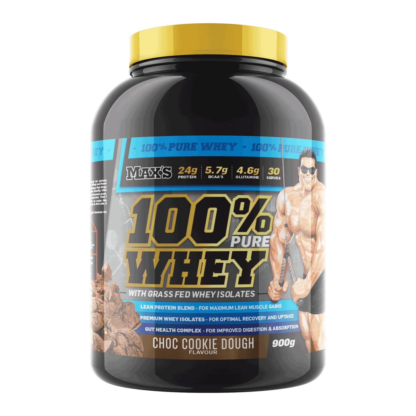 MAX'S 100% Whey 900g Choc Cookie Dough