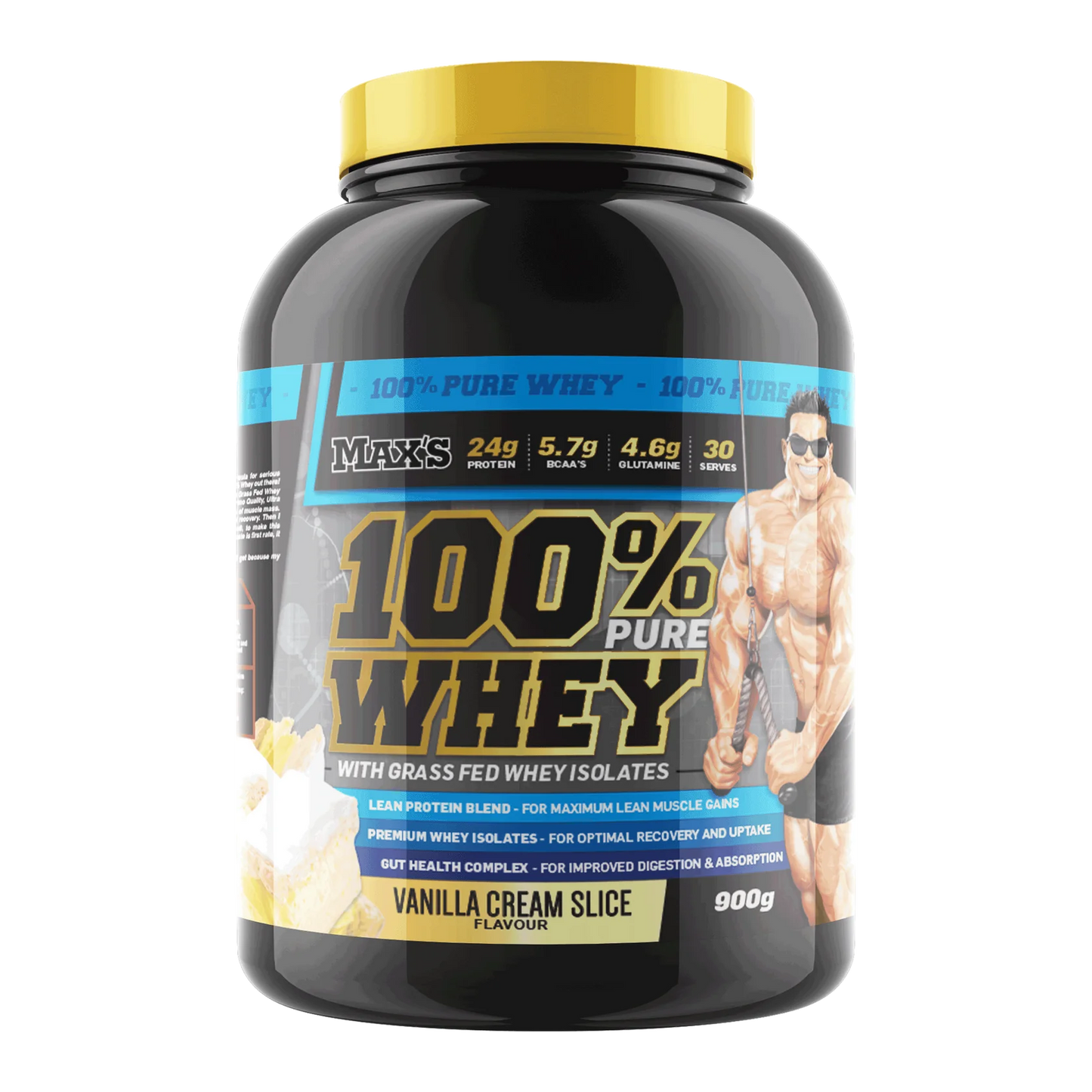 MAX'S 100% Whey 900g Vanilla Cream Slice