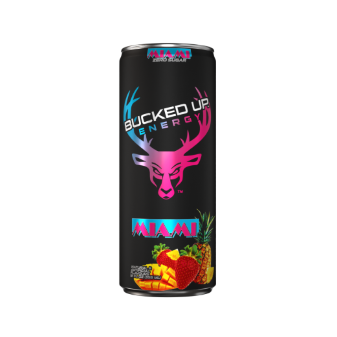 Bucked Up Energy Drink 355ml Miami - 12 Pack