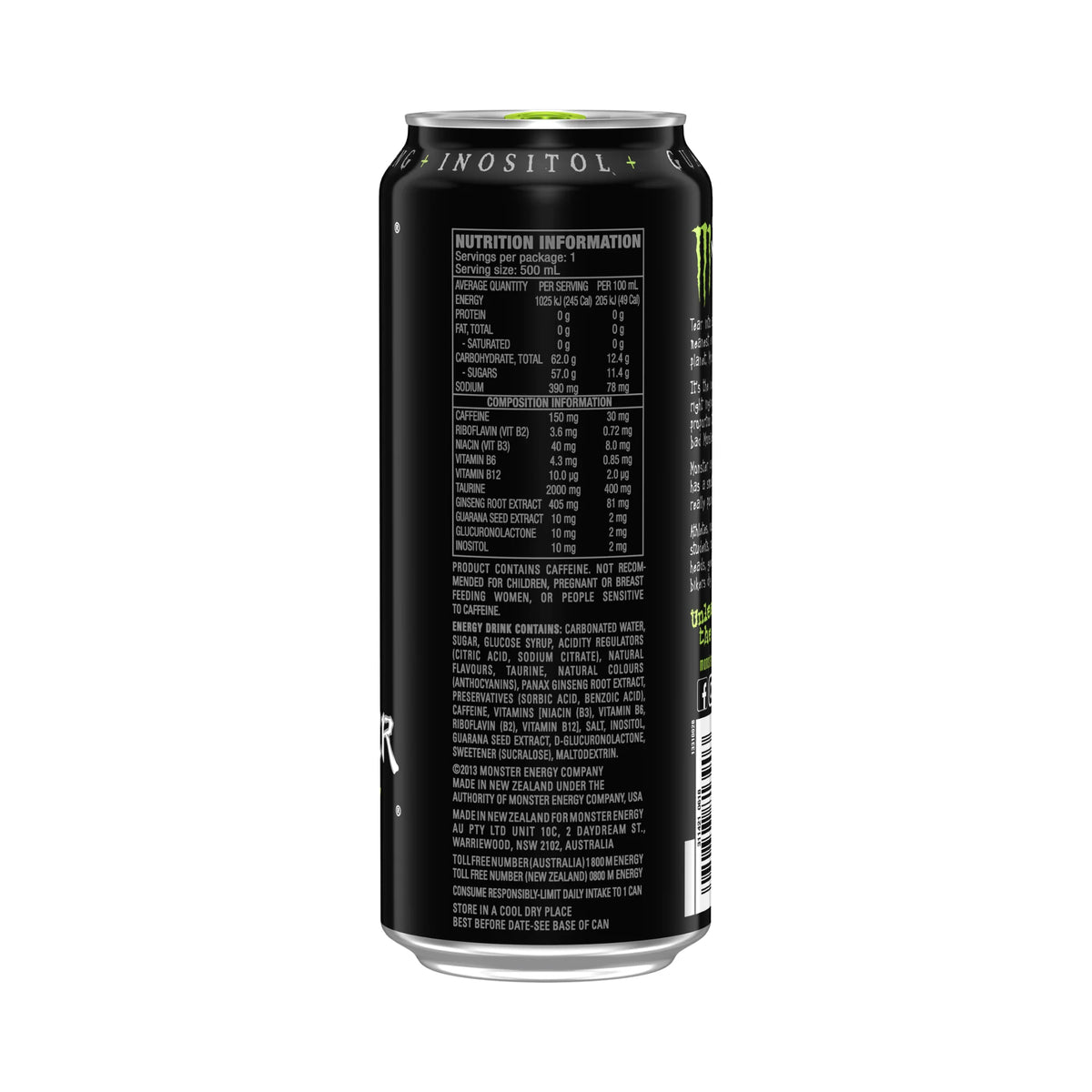 Monster Energy Original 500ml Green - 24 Pack