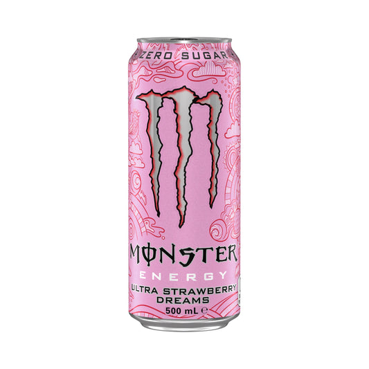 Monster Energy Zero Ultra 500ml Strawberry Dreams - 24 Pack