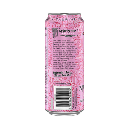 Monster Energy Zero Ultra 500ml Strawberry Dreams - 24 Pack