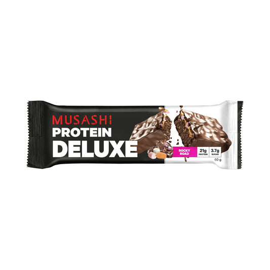 Musashi Deluxe Protein Bar - 60g - Rocky Road - 12 Pack